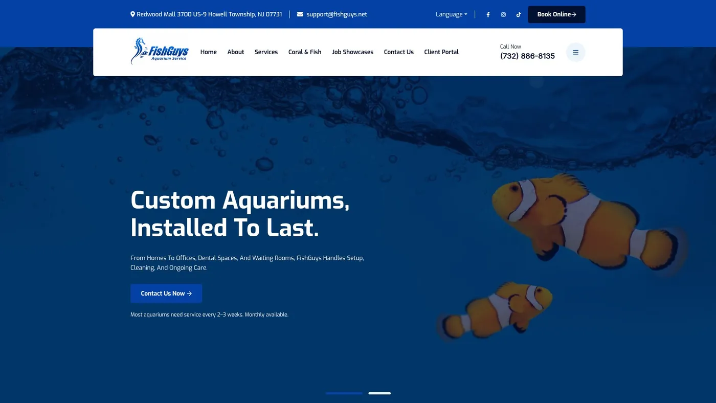 FishGuys Aquarium Specialists (LIVE SITE) website
